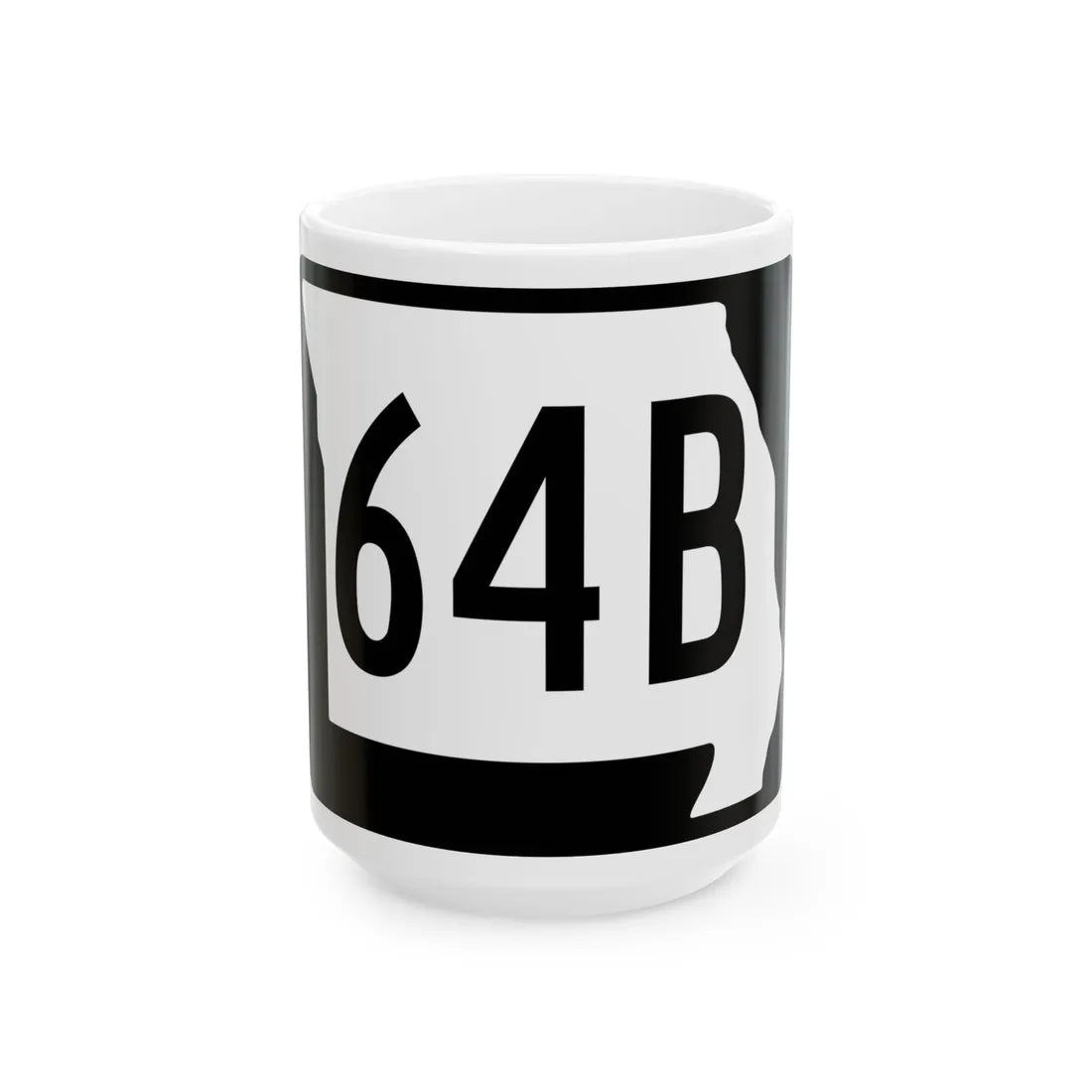 MO-64B (Missouri) (Road Sign) White Coffee Mug 15oz - Go Mug Yourself