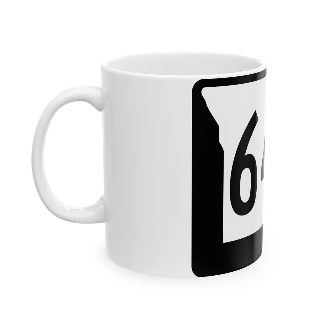 MO-64B (Missouri) (Road Sign) White Coffee Mug - Go Mug Yourself