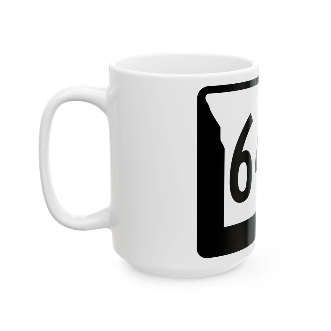MO-64B (Missouri) (Road Sign) White Coffee Mug - Go Mug Yourself