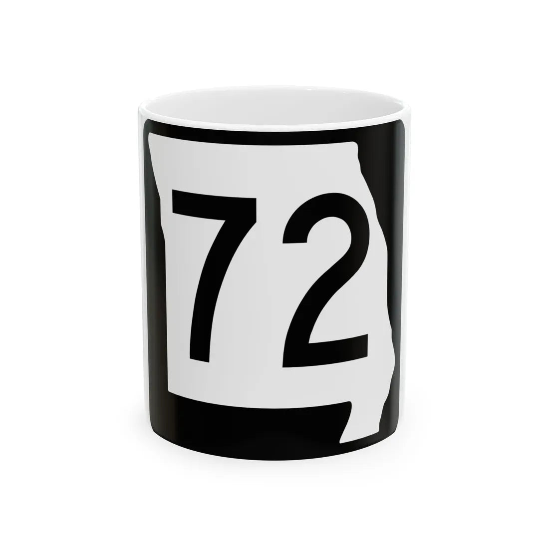 MO-72 (Missouri) (Road Sign) White Coffee Mug 11oz - Go Mug Yourself