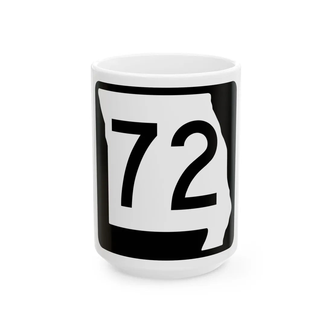 MO-72 (Missouri) (Road Sign) White Coffee Mug 15oz - Go Mug Yourself