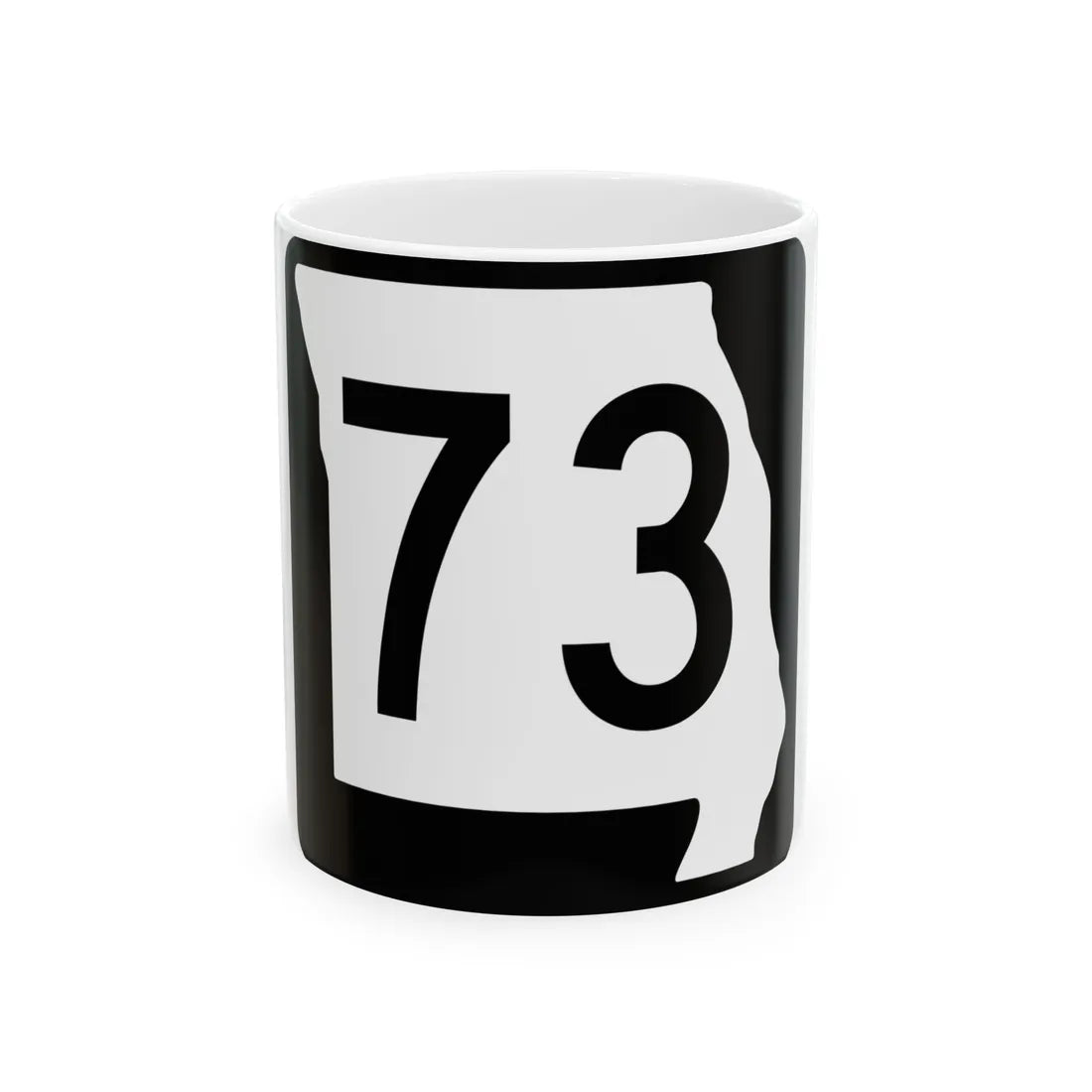 MO-73 (Missouri) (Road Sign) White Coffee Mug 11oz - Go Mug Yourself