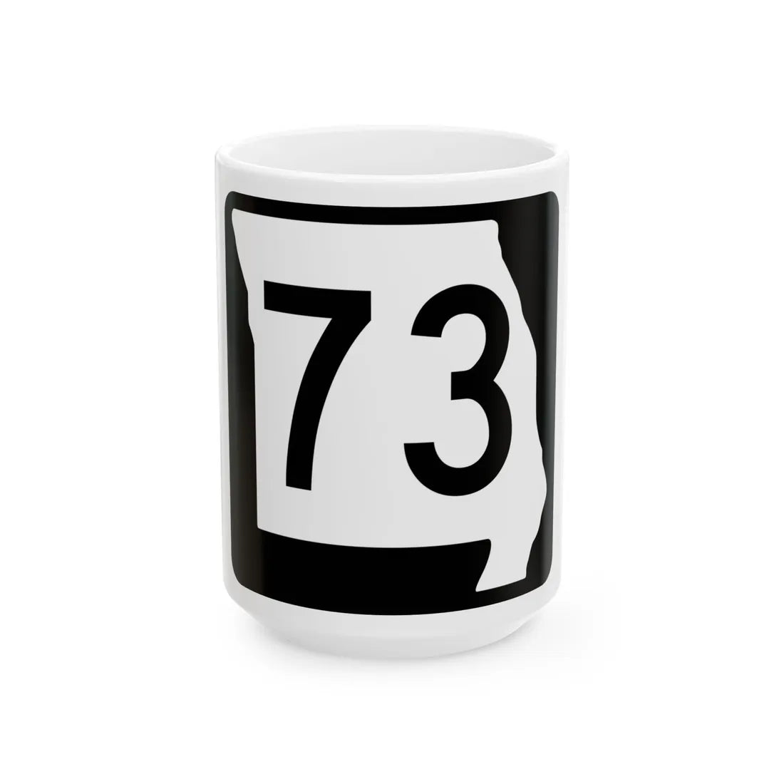 MO-73 (Missouri) (Road Sign) White Coffee Mug 15oz - Go Mug Yourself