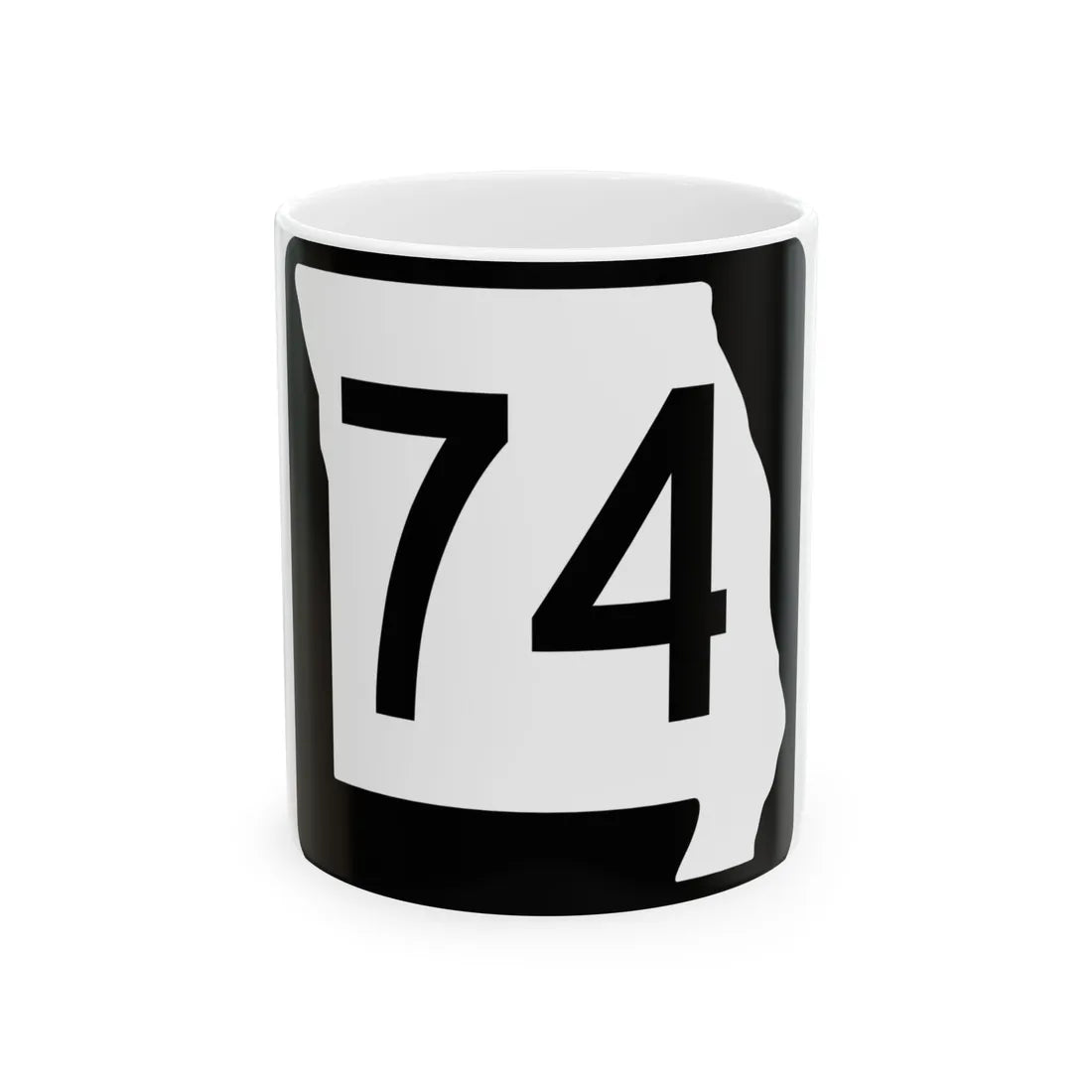 MO-74 (Missouri) (Road Sign) White Coffee Mug 11oz - Go Mug Yourself