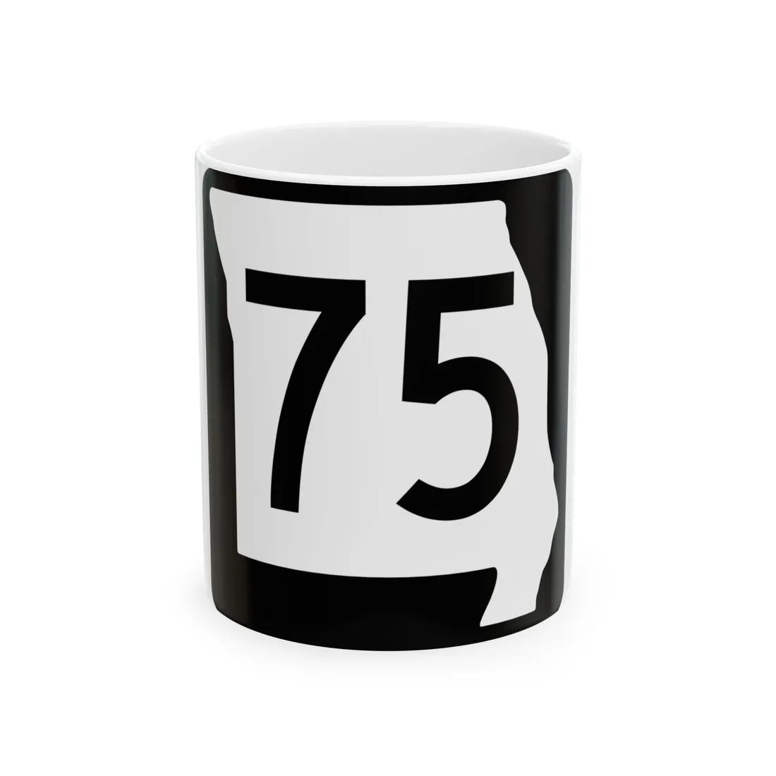 MO-75 (Missouri) (Road Sign) White Coffee Mug 11oz - Go Mug Yourself