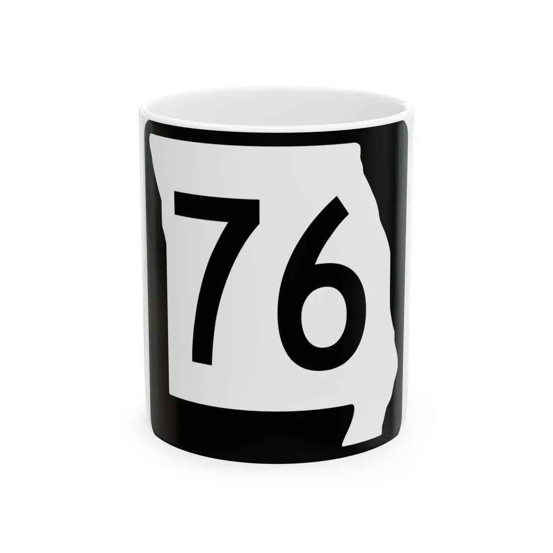 MO-76 (Missouri) (Road Sign) White Coffee Mug 11oz - Go Mug Yourself