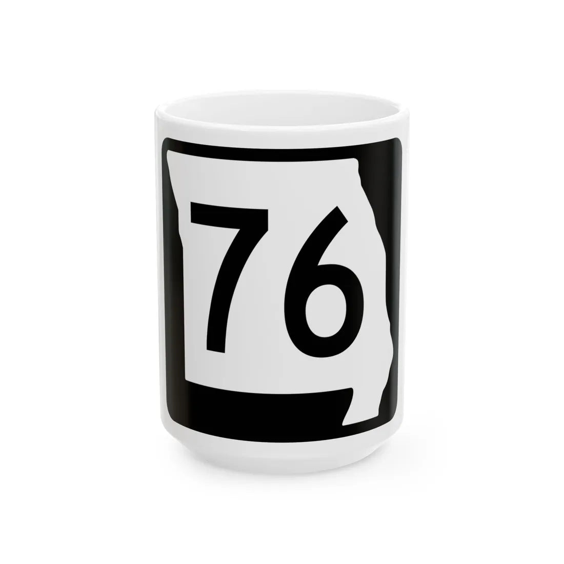 MO-76 (Missouri) (Road Sign) White Coffee Mug 15oz - Go Mug Yourself