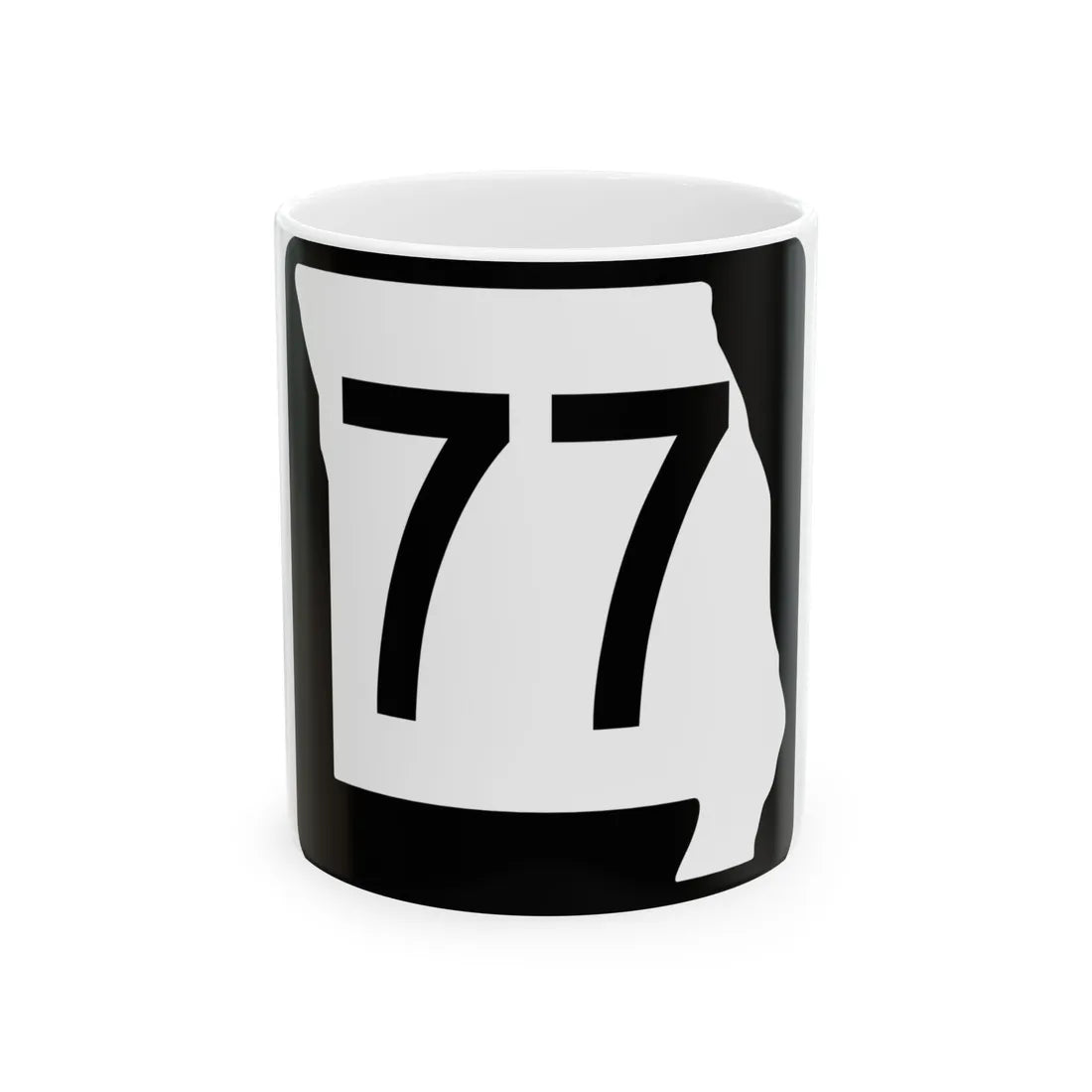 MO-77 (Missouri) (Road Sign) White Coffee Mug 11oz - Go Mug Yourself