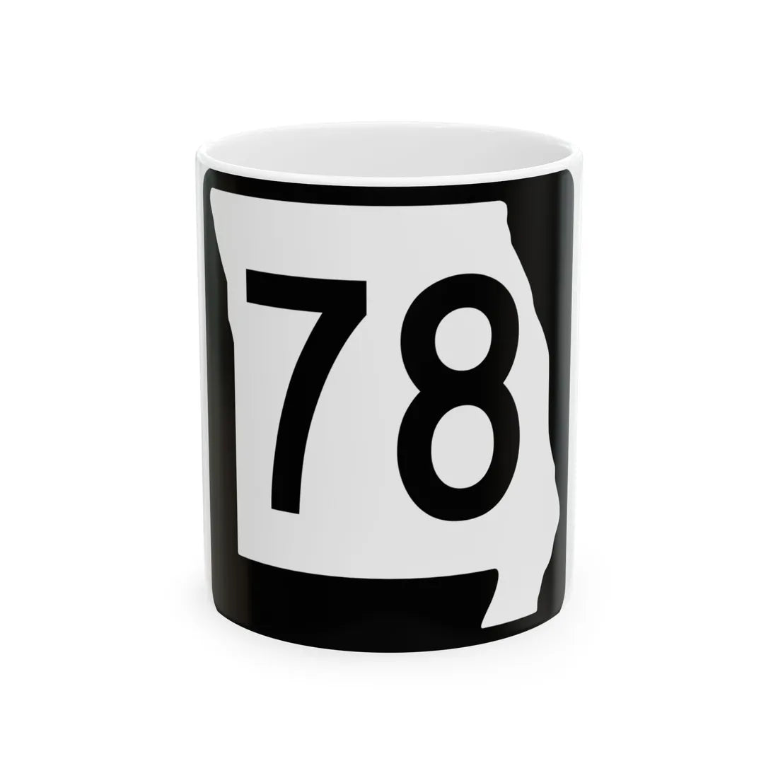 MO-78 (Missouri) (Road Sign) White Coffee Mug 11oz - Go Mug Yourself