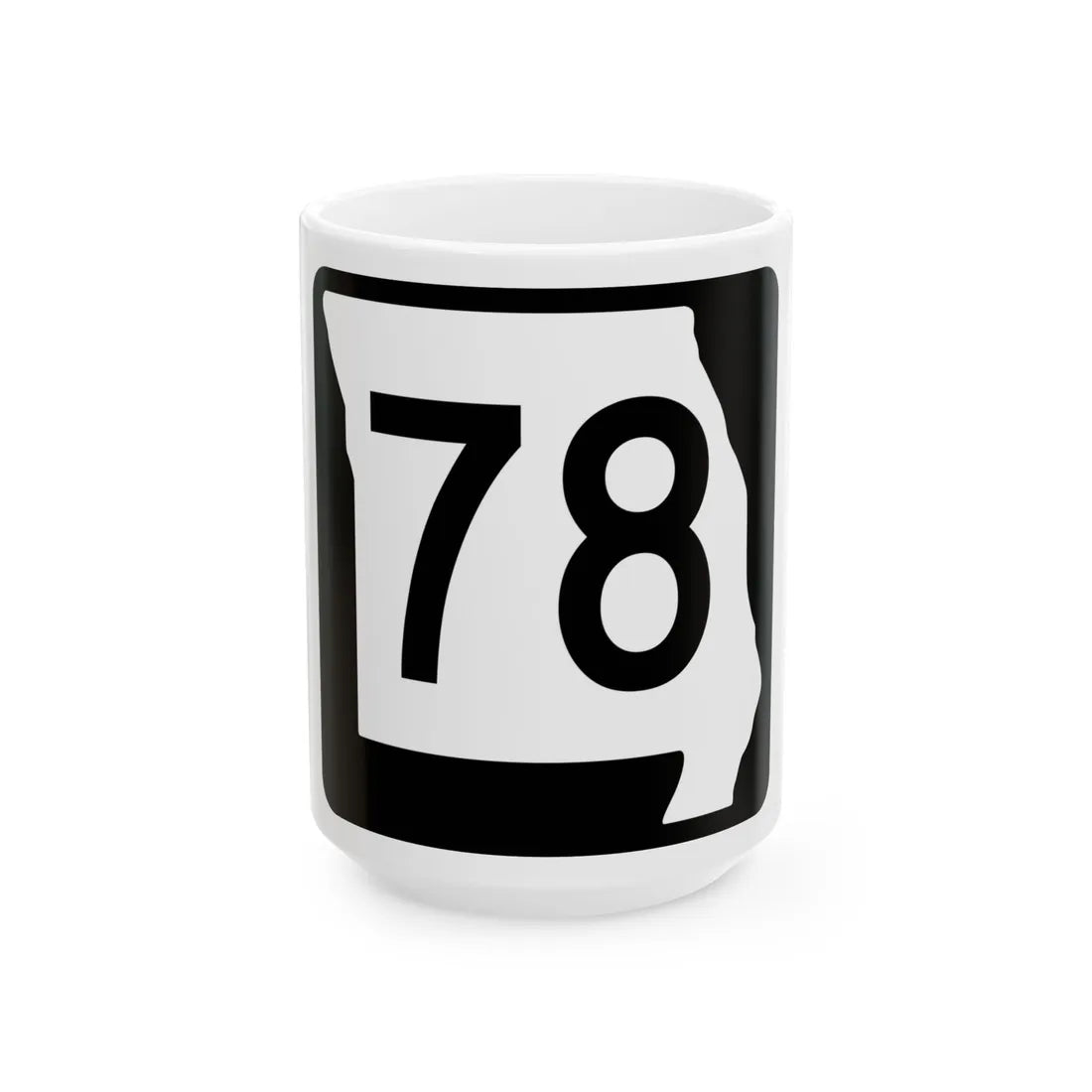 MO-78 (Missouri) (Road Sign) White Coffee Mug 15oz - Go Mug Yourself