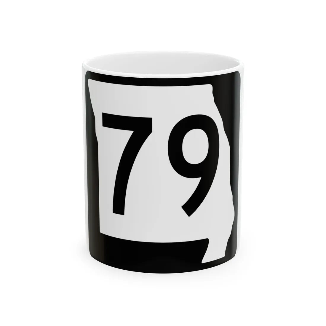 MO-79 (Missouri) (Road Sign) White Coffee Mug 11oz - Go Mug Yourself