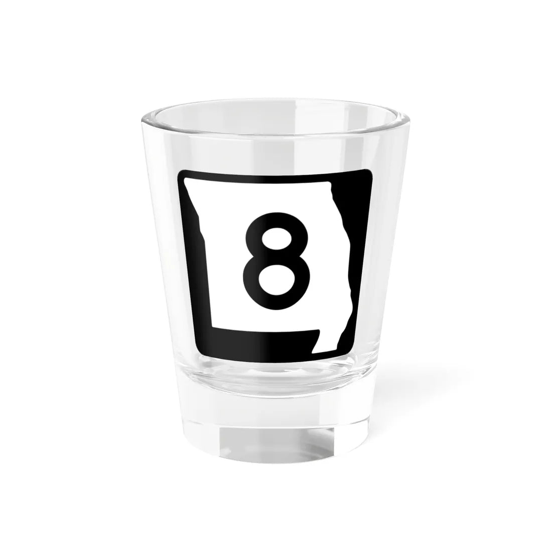 MO-8 (Missouri) (Road Sign) Shot Glass 1.5oz 1.5oz - Go Mug Yourself