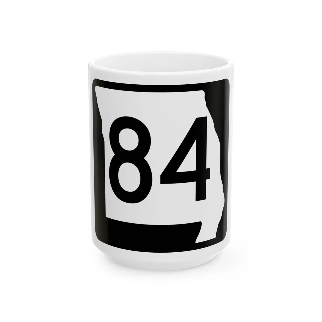 MO-84 (Missouri) (Road Sign) White Coffee Mug 15oz - Go Mug Yourself