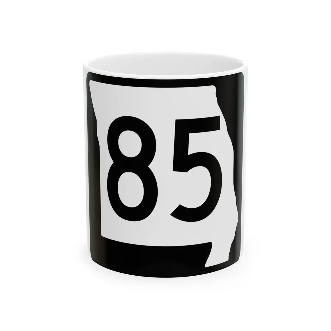 MO-85 (Missouri) (Road Sign) White Coffee Mug 11oz - Go Mug Yourself