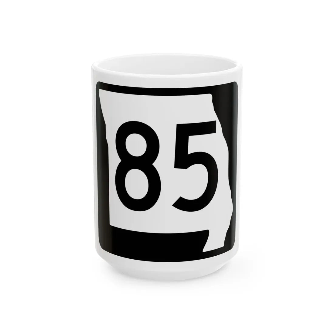 MO-85 (Missouri) (Road Sign) White Coffee Mug 15oz - Go Mug Yourself