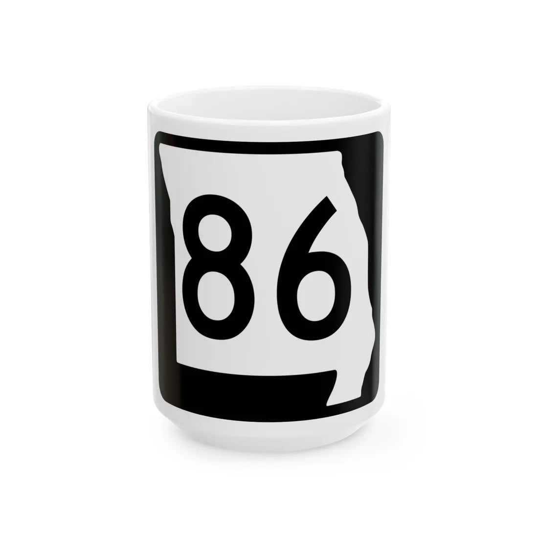 MO-86 (Missouri) (Road Sign) White Coffee Mug 15oz - Go Mug Yourself
