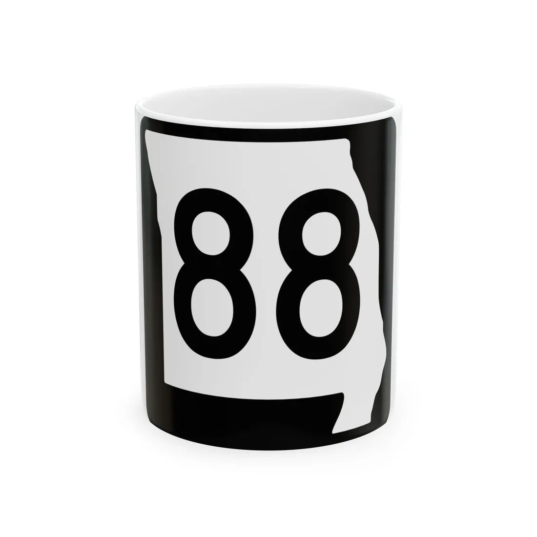 MO-88 (Missouri) (Road Sign) White Coffee Mug 11oz - Go Mug Yourself
