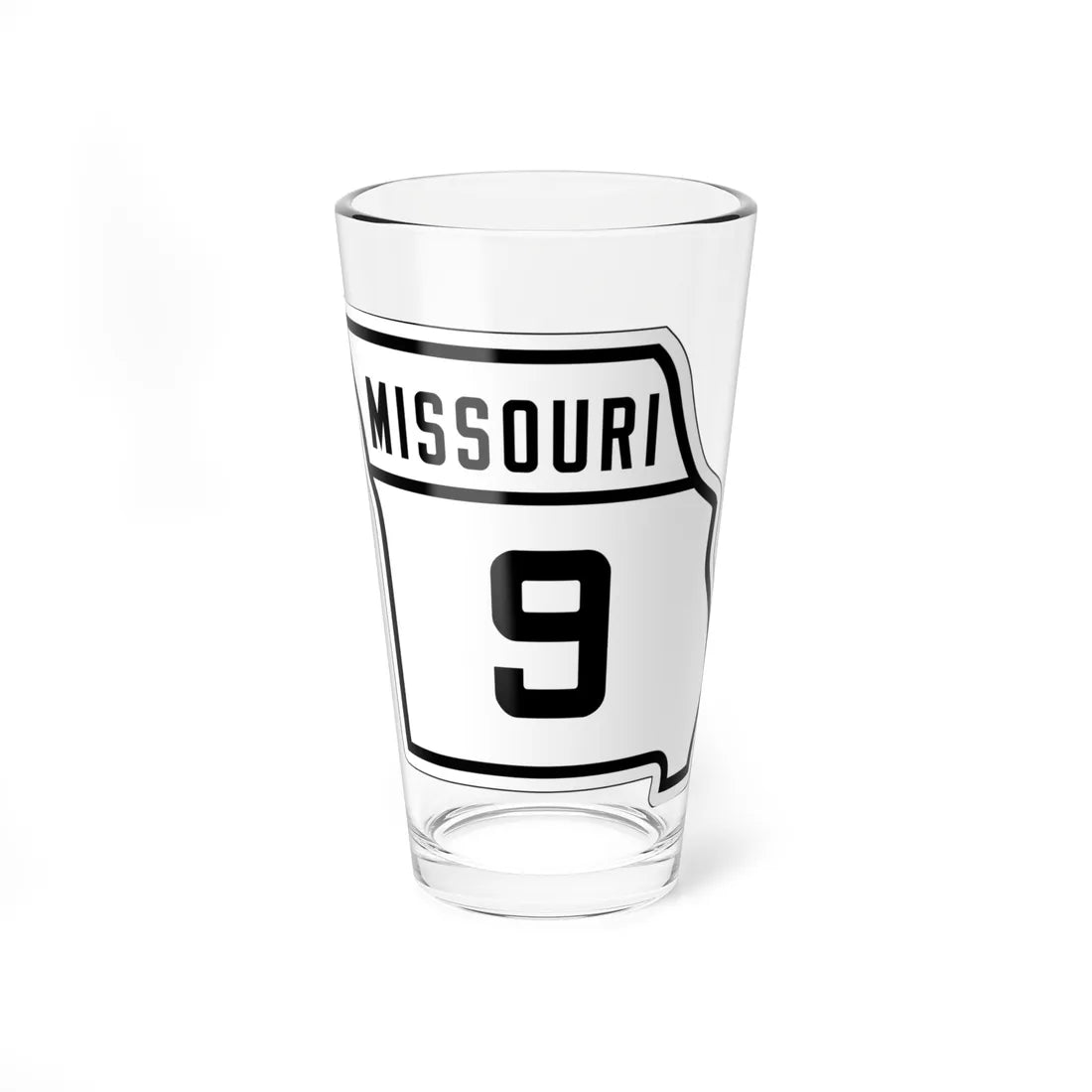 MO-9 1926 (Missouri) (Road Sign) Pint Glass 16oz - Go Mug Yourself