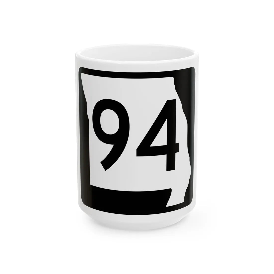 MO-94 (Missouri) (Road Sign) White Coffee Mug 15oz - Go Mug Yourself