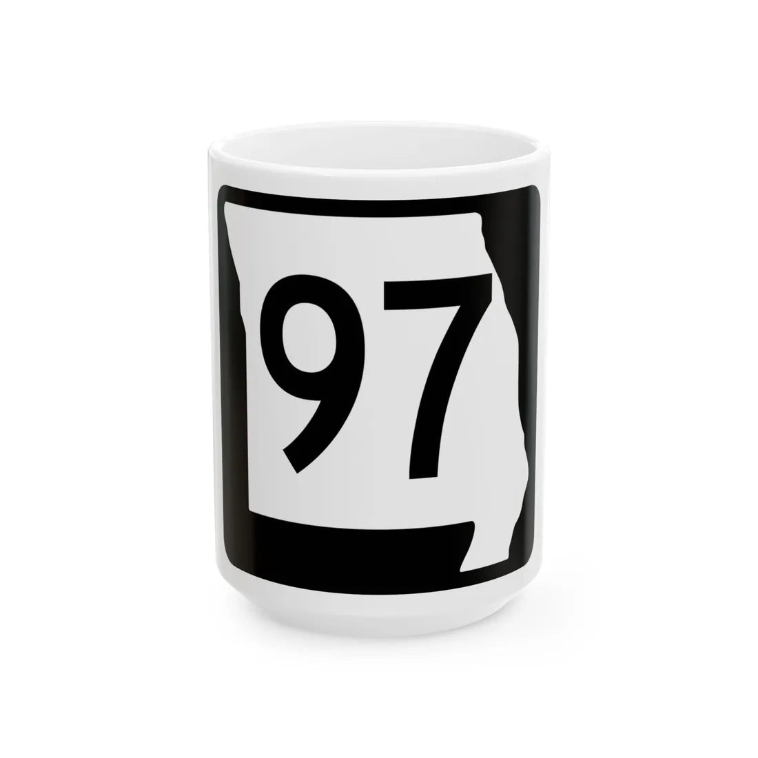 MO-97 (Missouri) (Road Sign) White Coffee Mug 15oz - Go Mug Yourself