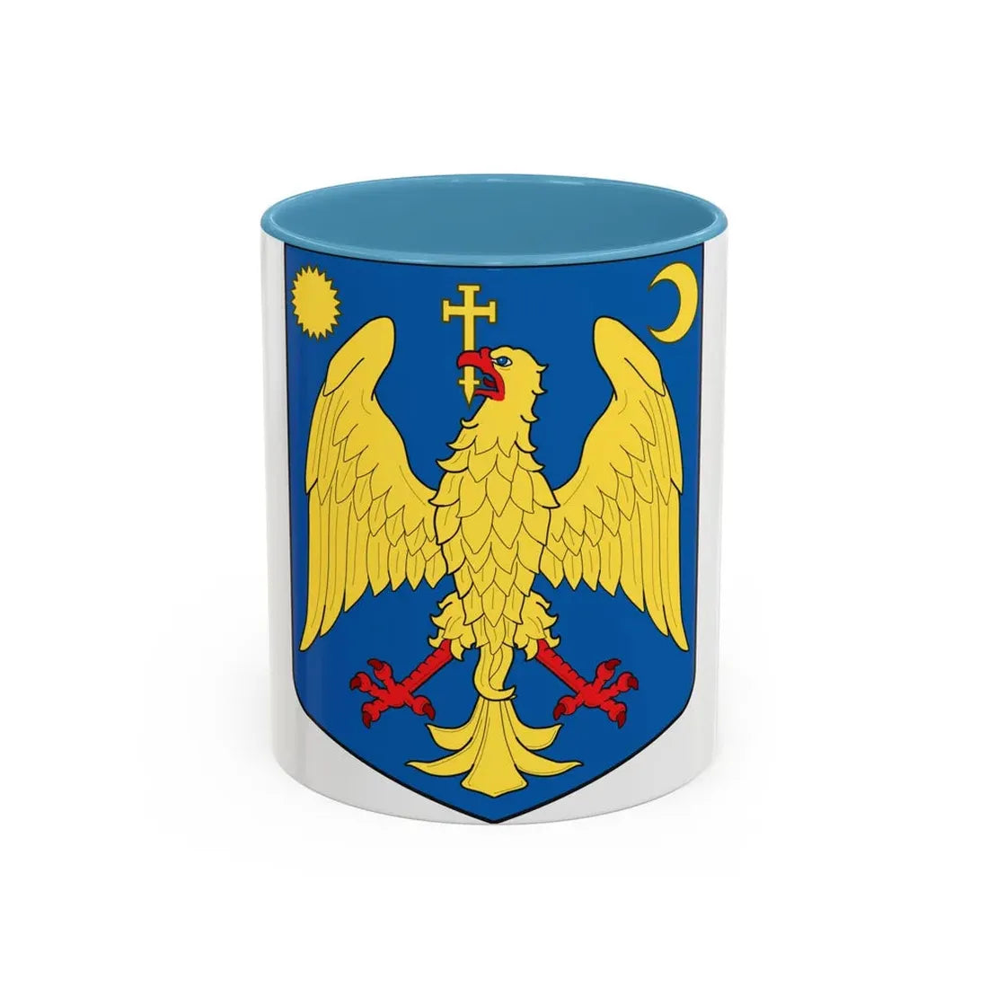 Modern coat of arms of Wallachia - Accent Coffee Mug 11oz Light Blue - Go Mug Yourself