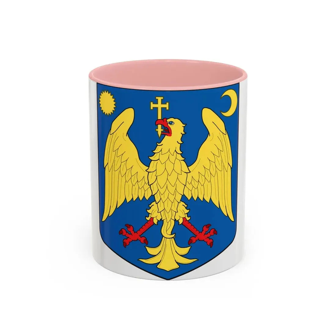 Modern coat of arms of Wallachia - Accent Coffee Mug 11oz Pink - Go Mug Yourself