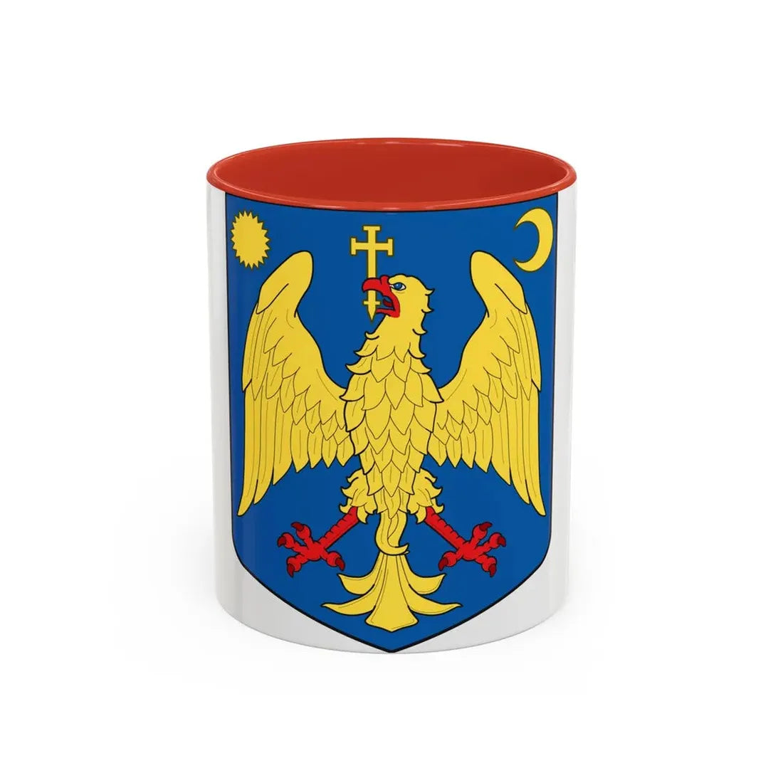 Modern coat of arms of Wallachia - Accent Coffee Mug 11oz Red - Go Mug Yourself
