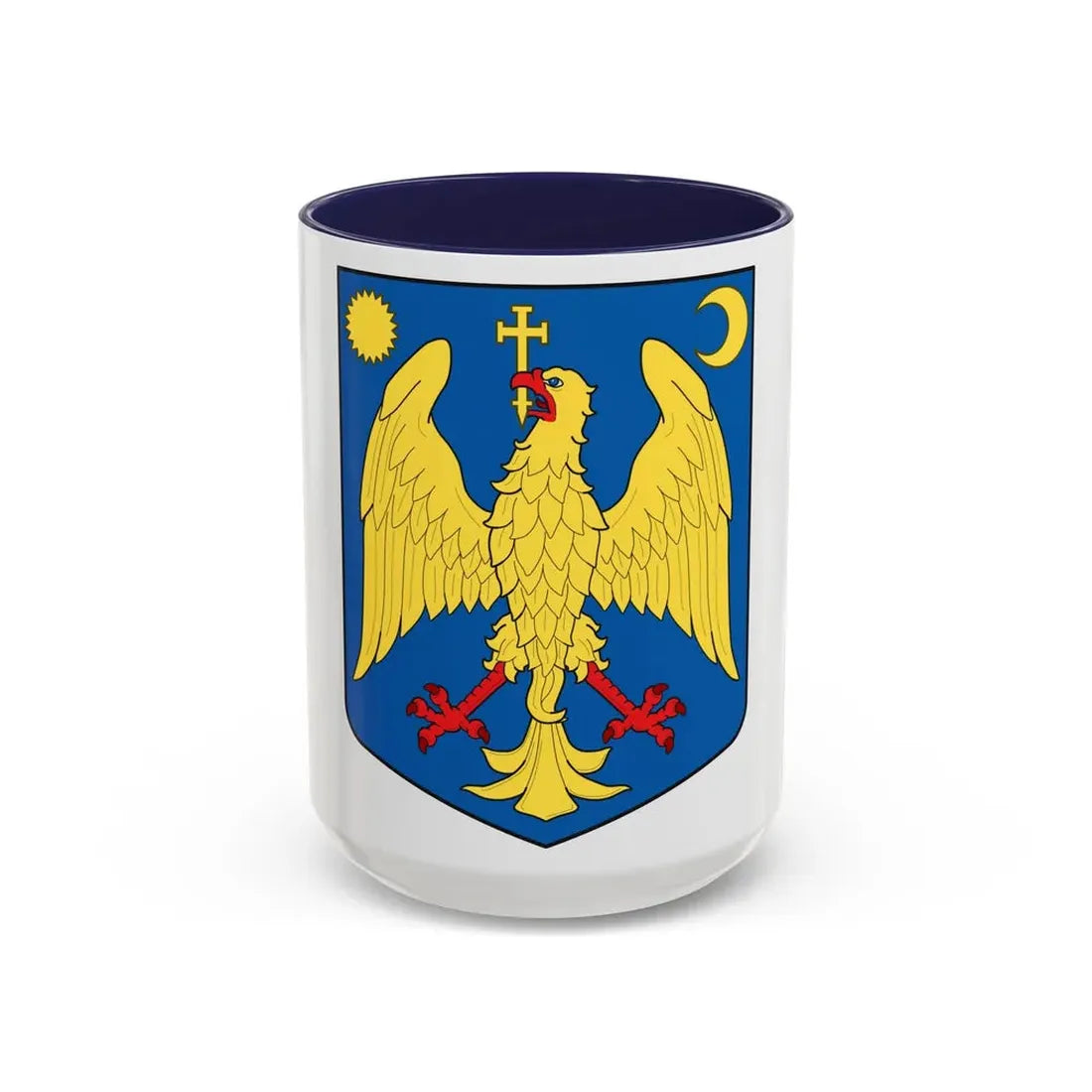 Modern coat of arms of Wallachia - Accent Coffee Mug 15oz Navy - Go Mug Yourself