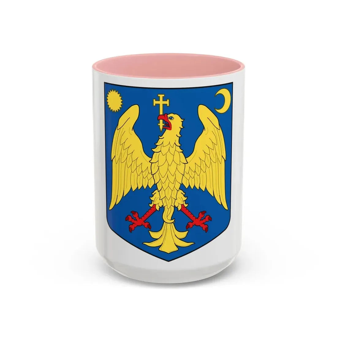 Modern coat of arms of Wallachia - Accent Coffee Mug 15oz Pink - Go Mug Yourself
