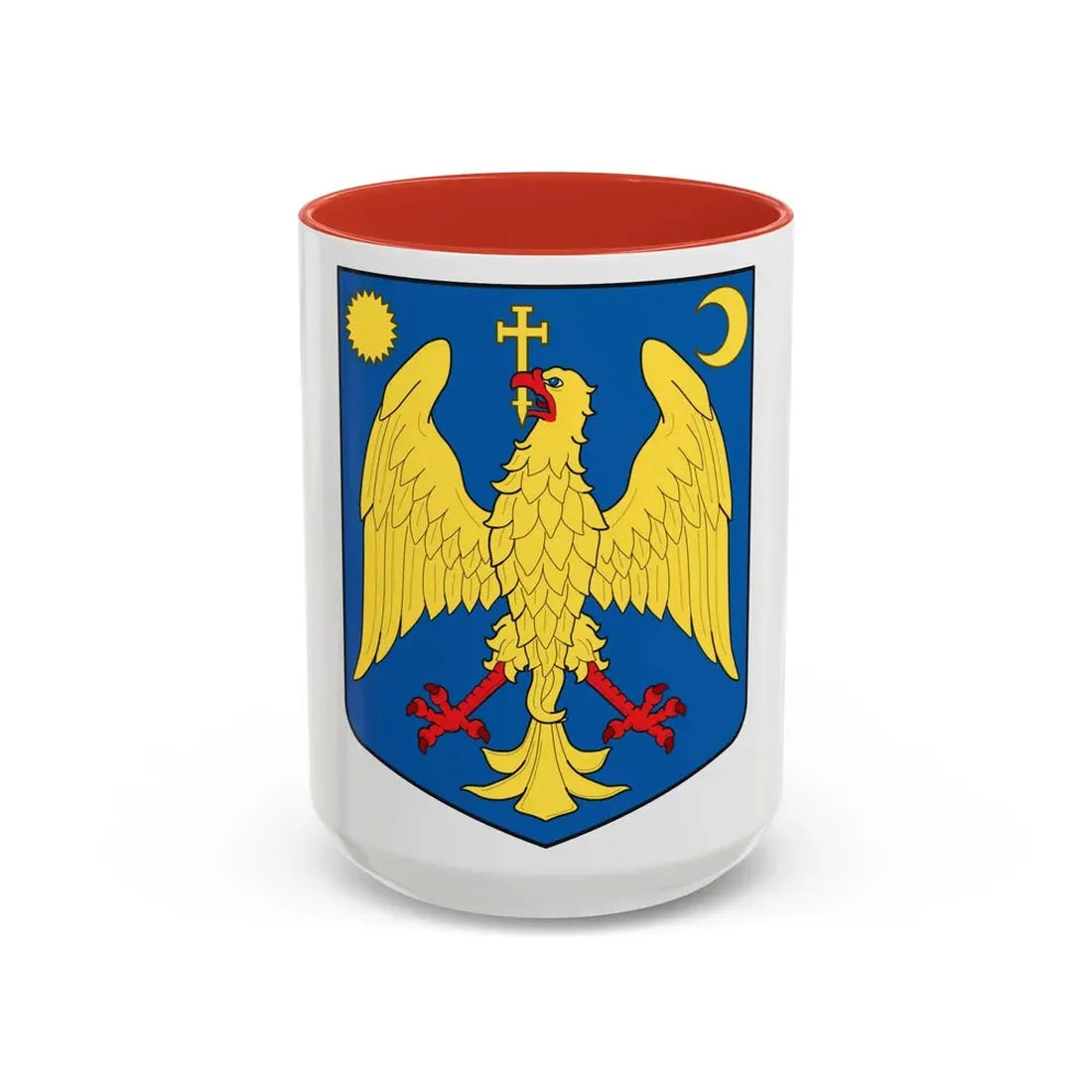 Modern coat of arms of Wallachia - Accent Coffee Mug 15oz Red - Go Mug Yourself