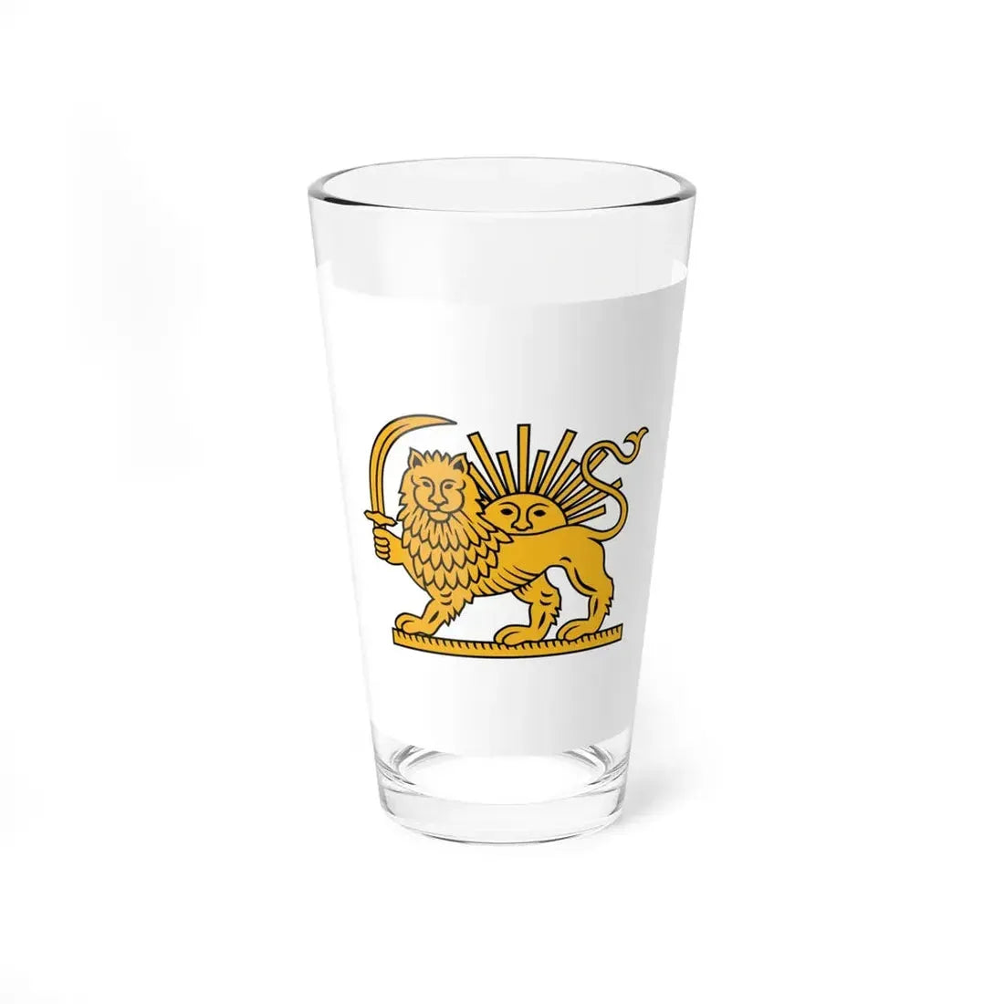 Mohammad Shah Qajar Flag (Iran) Pint Glass 16oz 16oz - Go Mug Yourself