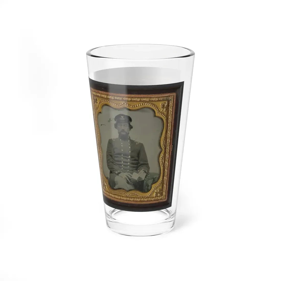 Mollie Knopp Zigler, Left, And Betty Hoover, Right ; Unidentified Midshipman In Confederate Uniform With Book (U.S. Civil War) Pint Glass 16oz - Go Mug Yourself