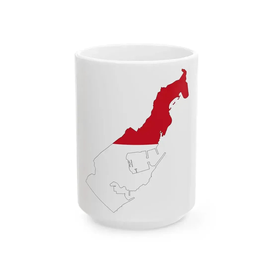 Monaco-Flagmap (Monaco) White Coffee Mug 15oz - Go Mug Yourself