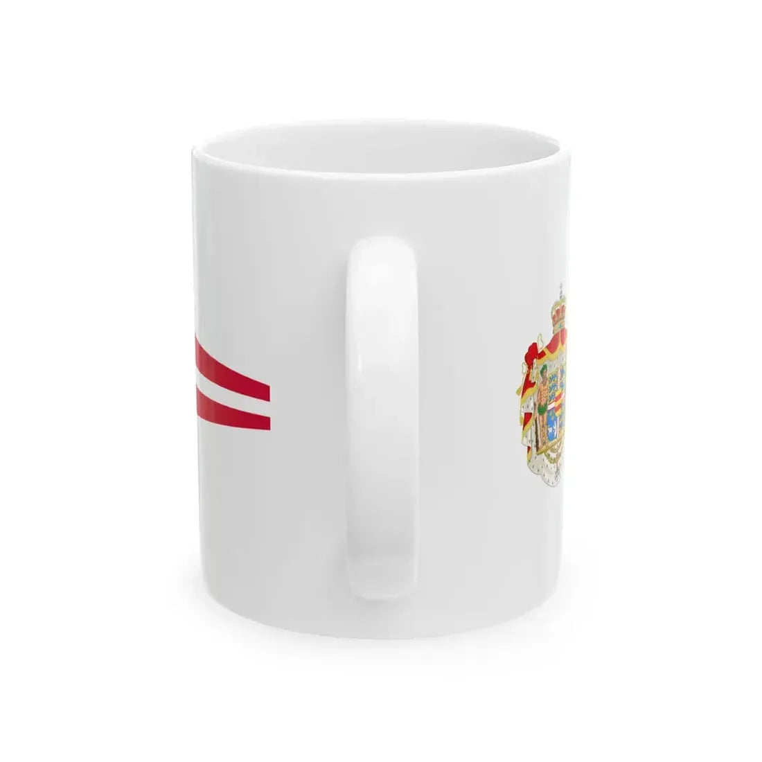 Monarchs Pennant of Denmark (Denmark) White Coffee Mug - Go Mug Yourself