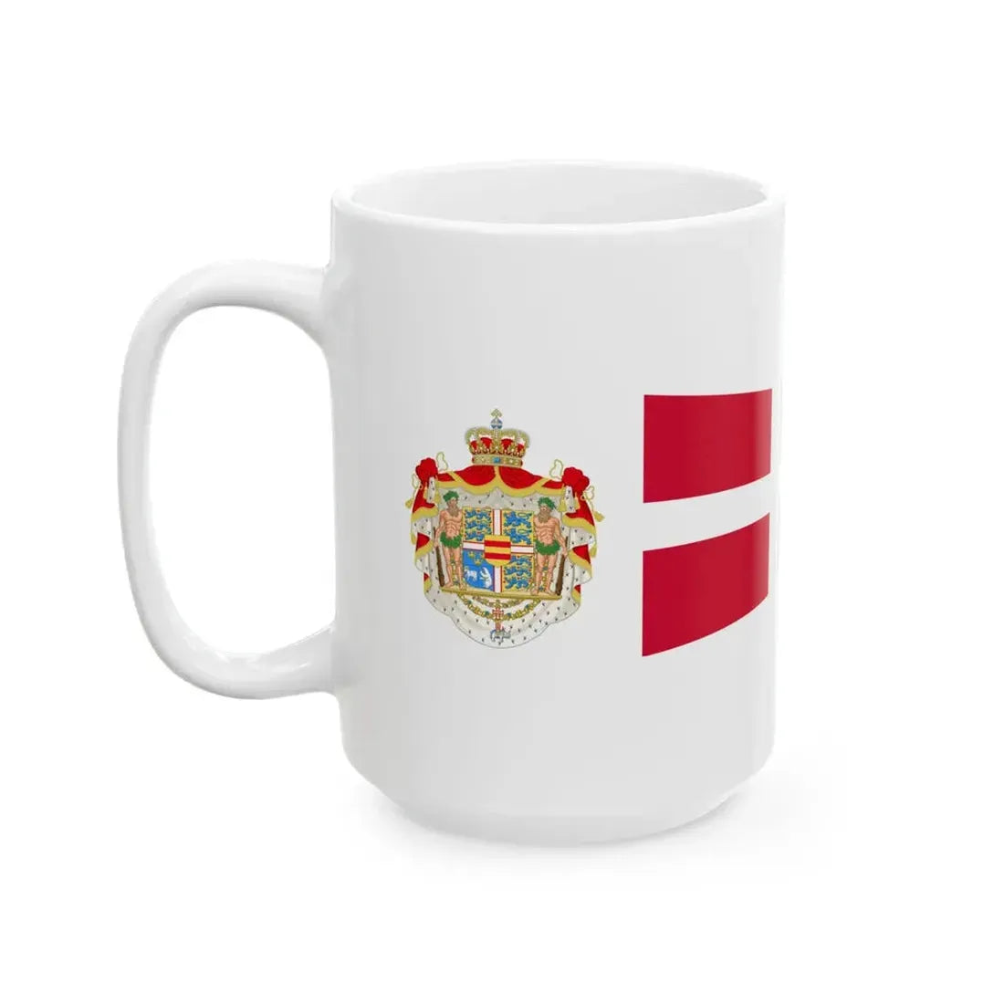 Monarchs Pennant of Denmark (Denmark) White Coffee Mug - Go Mug Yourself