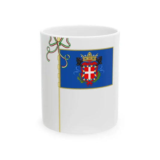 Moncalieri-Bandiera Completa (Italy) White Coffee Mug 11oz - Go Mug Yourself
