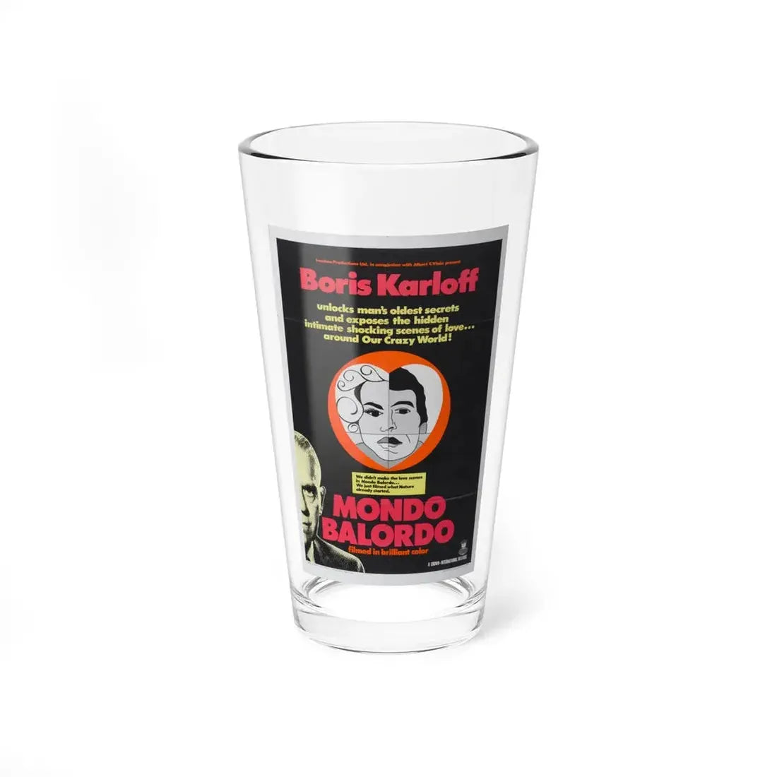 MONDO BALORDO 1964 Movie Poster - Pint Glass 16oz 16oz - Go Mug Yourself
