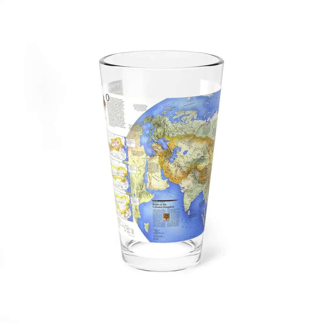 Mongol Khans and Their Legacy (1996) (Map) Pint Glass 16oz 16oz - Go Mug Yourself