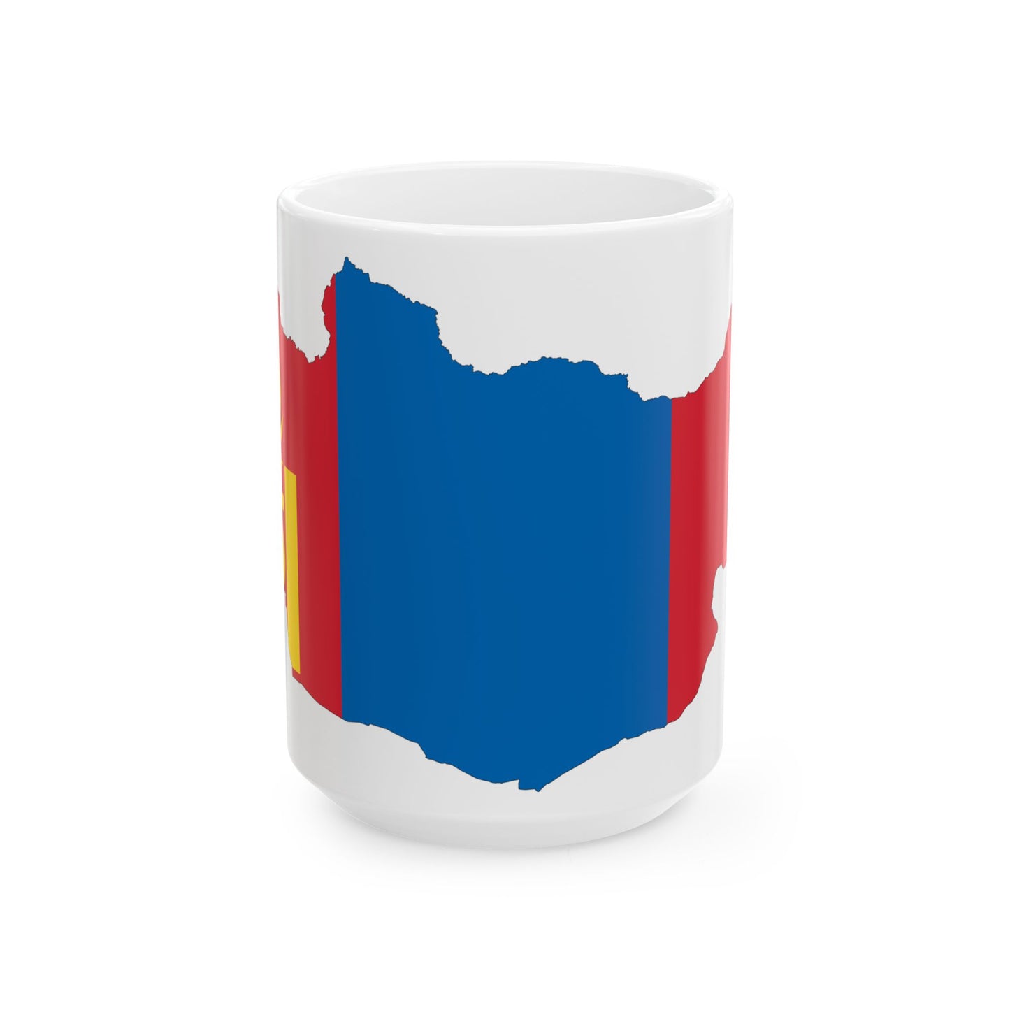 Mongolia-Flagmap (Mongolia) White Coffee Mug-15oz-Go Mug Yourself