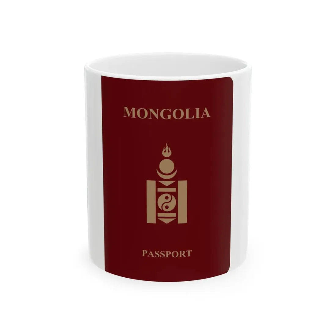 Mongolia Passport - White Coffee Mug 11oz - Go Mug Yourself