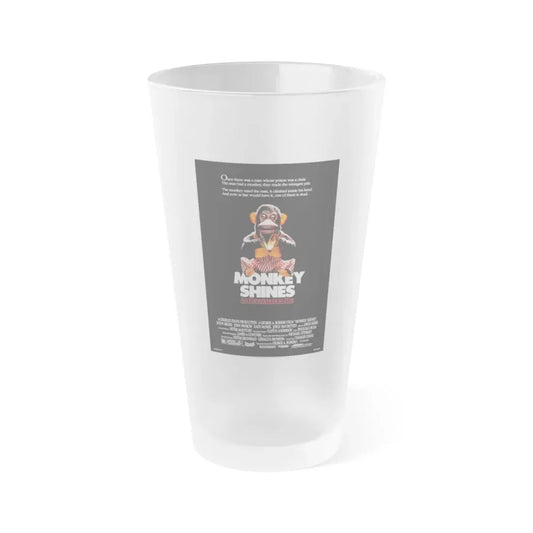 MONKEY SHINES 1988 Movie Poster - Frosted Pint Glass 16oz 16oz Frosted - Go Mug Yourself