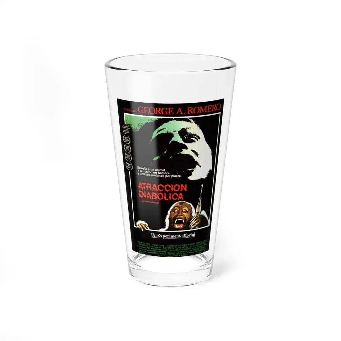 MONKEY SHINES (2) 1988 Movie Poster - Pint Glass 16oz 16oz - Go Mug Yourself