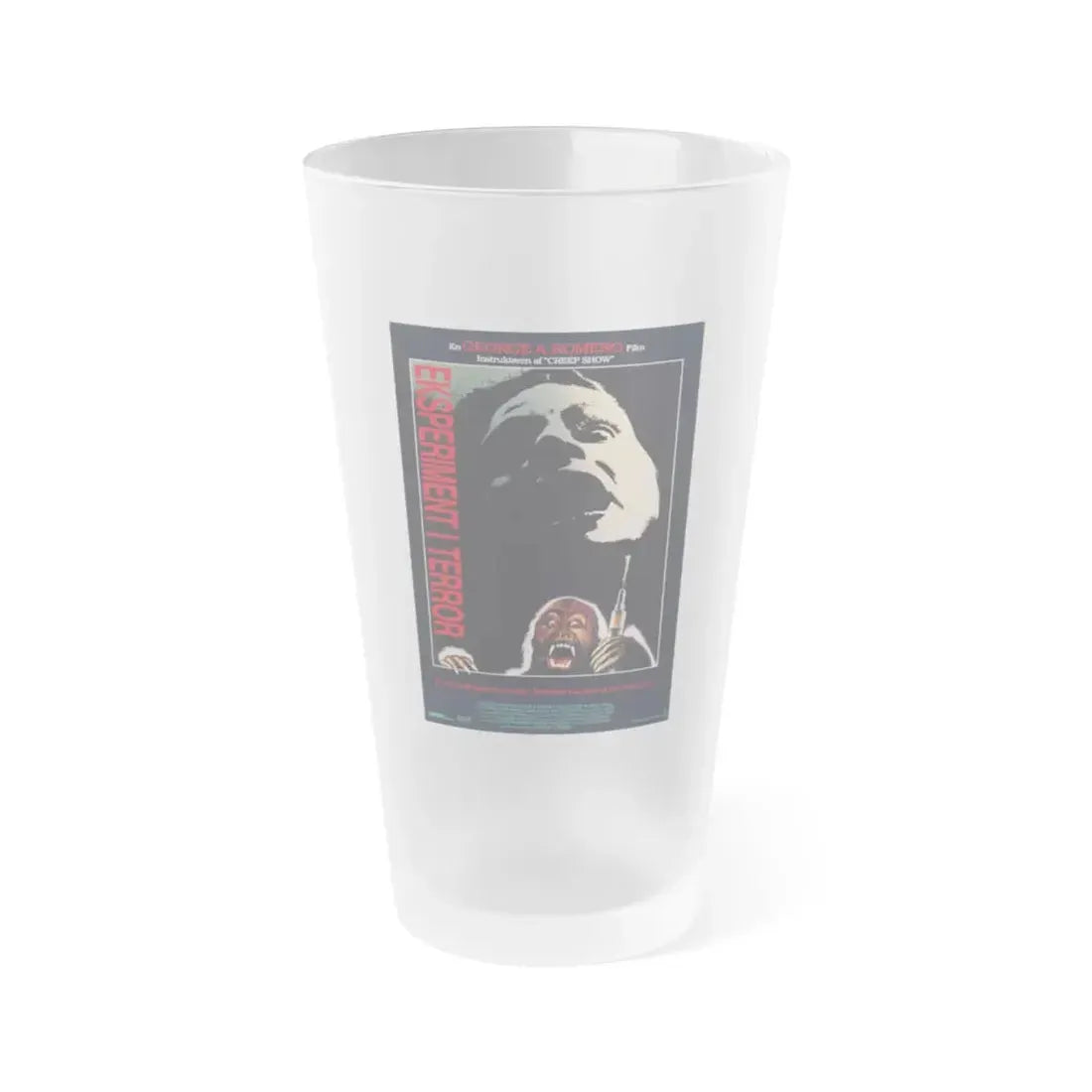 MONKEY SHINES (DANISH) 1988 Movie Poster - Frosted Pint Glass 16oz 16oz Frosted - Go Mug Yourself