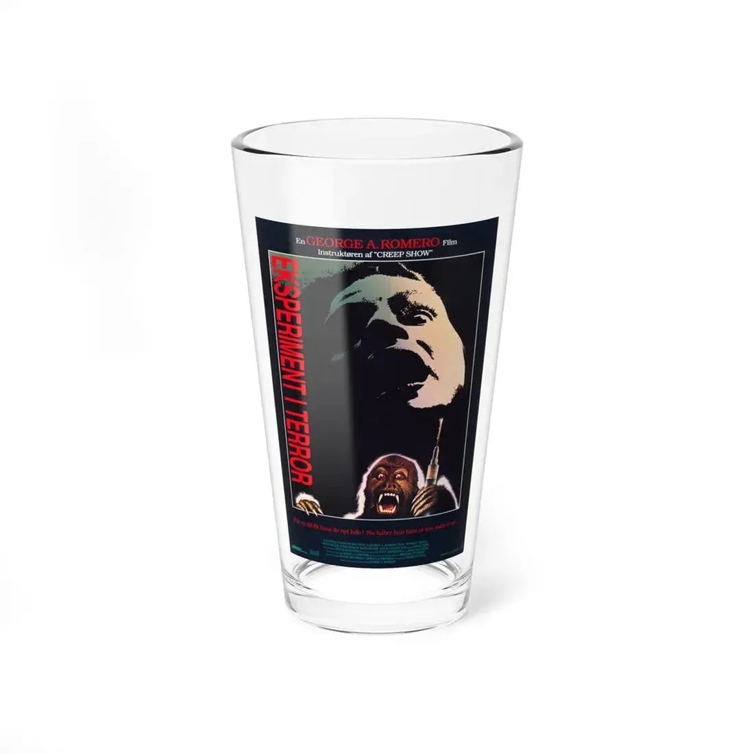 MONKEY SHINES (DANISH) 1988 Movie Poster - Pint Glass 16oz 16oz - Go Mug Yourself