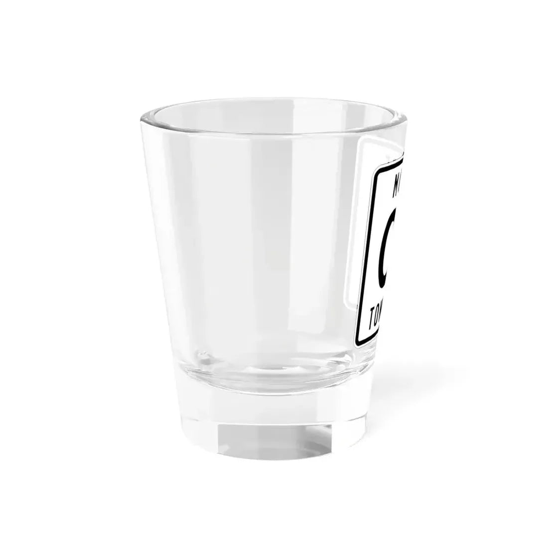 Monroe Township Logan County Ohio route shield template (Ohio) (Road Sign) Shot Glass 1.5oz - Go Mug Yourself
