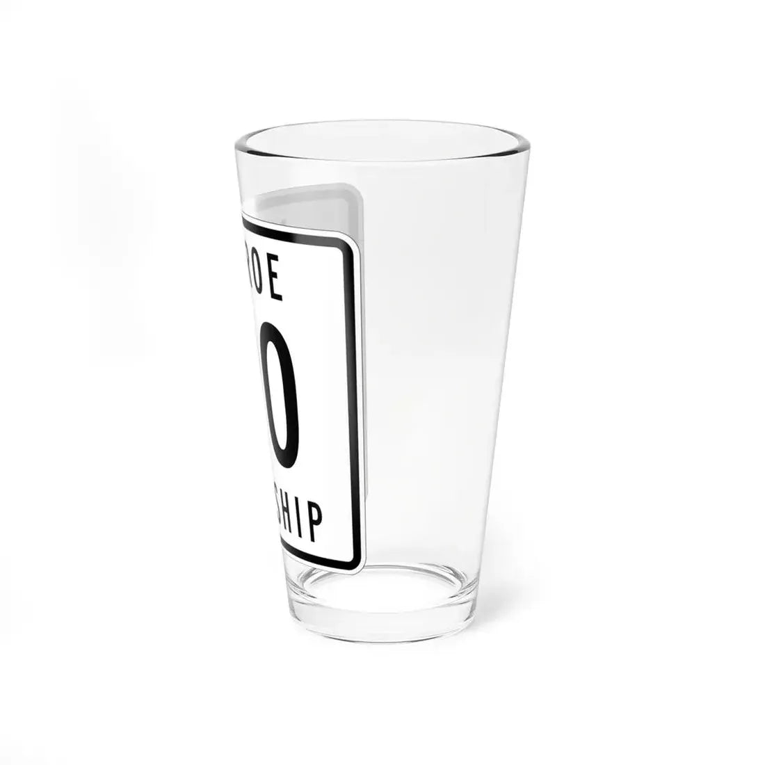 Monroe Township Route 190 Logan County Ohio (Ohio) (Road Sign) Pint Glss 16oz - Go Mug Yourself