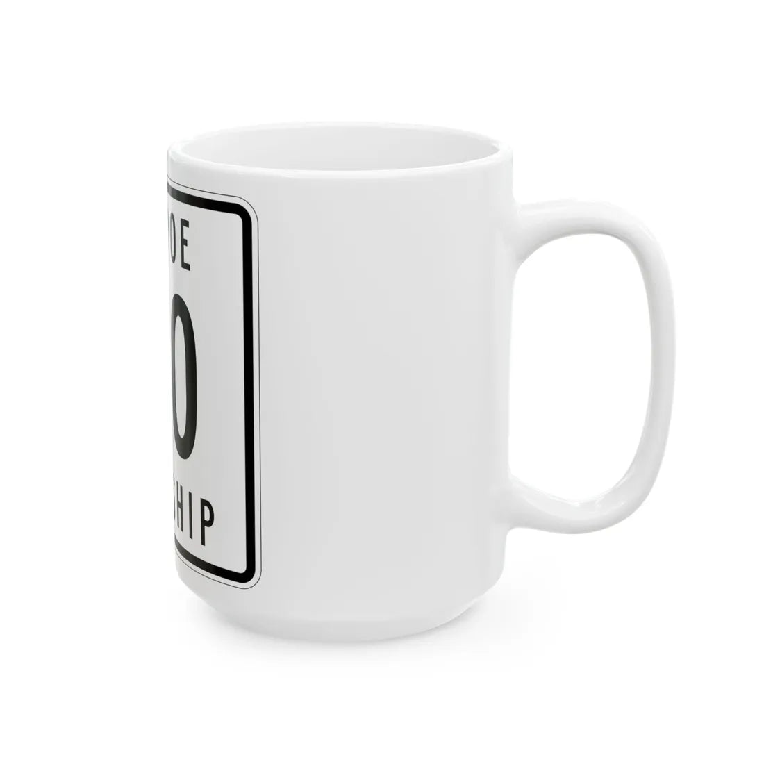 Monroe Township Route 190 Logan County Ohio (Ohio) (Road Sign) White Coffee Mug - Go Mug Yourself