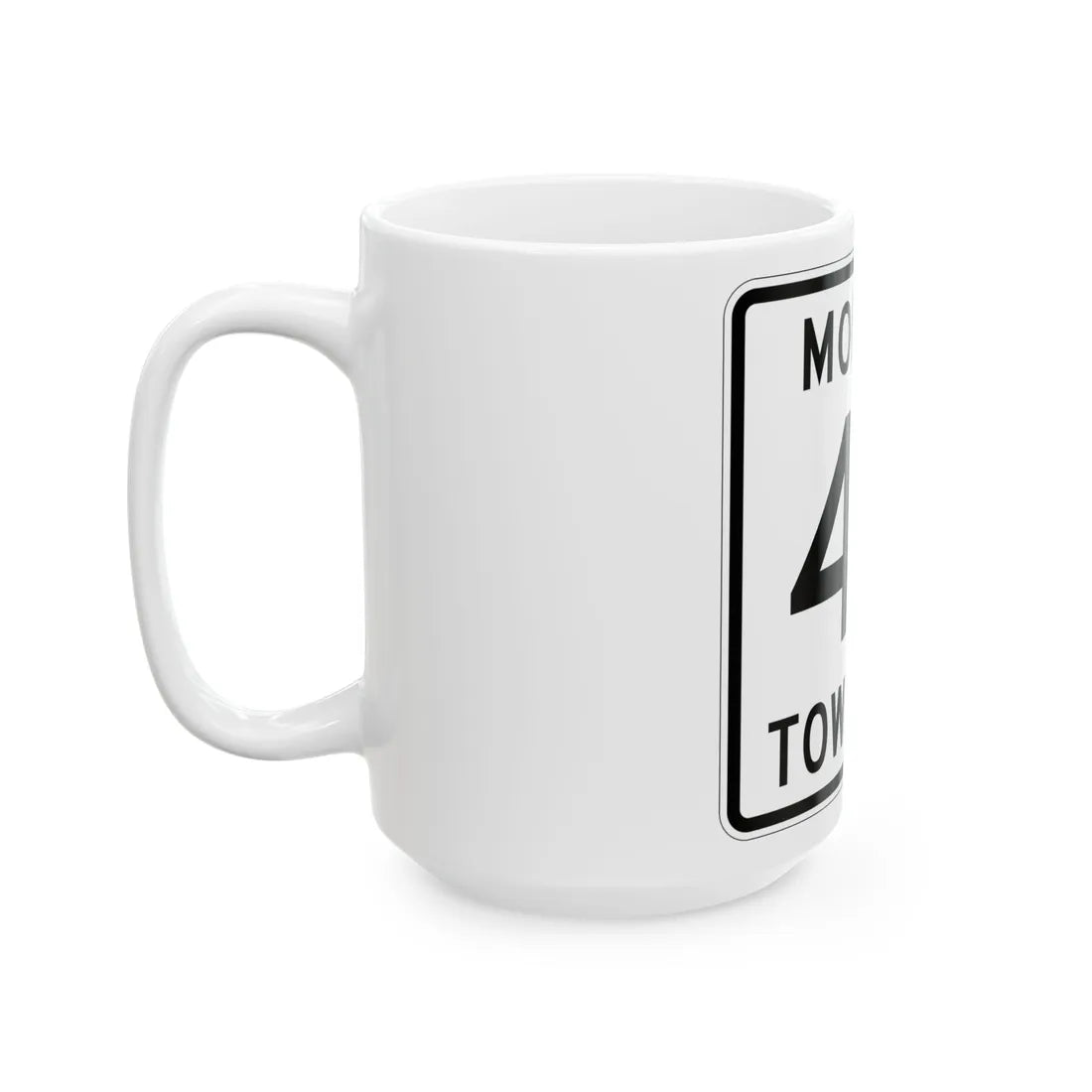 Monroe Township Route 47 Logan County Ohio (Ohio) (Road Sign) White Coffee Mug - Go Mug Yourself