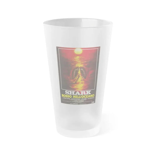 MONSTER SHARK (2) 1984 Movie Poster - Frosted Pint Glass 16oz 16oz Frosted - Go Mug Yourself