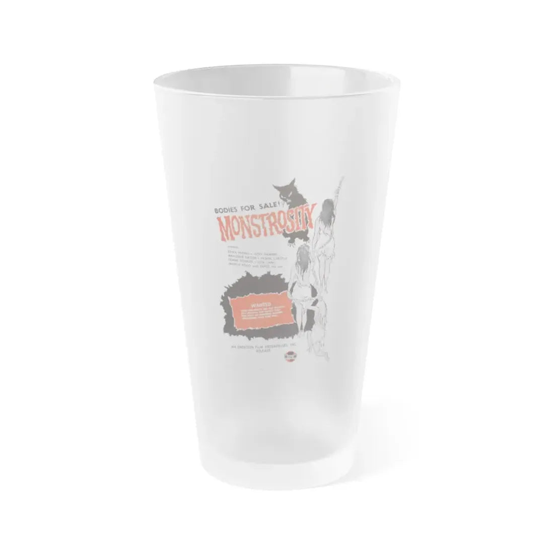 MONSTROSITY (THE ATOMIC BRAIN) 1963 Movie Poster - Frosted Pint Glass 16oz Default Title - Go Mug Yourself